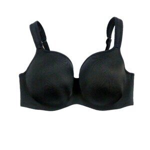 Cacique Lane Bryant Bra Smooth Balconette Underwire Plus Size 44D Black